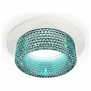 Встраиваемый светильник Ambrella Light XC XC6512043 цвет плафона/подвески Голубой, цвет арматуры Белый
