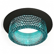 Встраиваемый светильник Ambrella Light XC XC6513043 цвет плафона/подвески Голубой, цвет арматуры Черный