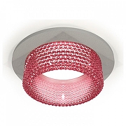 Встраиваемый светильник Ambrella Light XC XC6514042 цвет плафона/подвески Розовый, цвет арматуры Серый