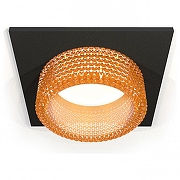 Встраиваемый светильник Ambrella Light XC XC6521044 цвет плафона/подвески Коричневый, цвет арматуры Черный