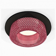 Встраиваемый светильник Ambrella Light XC XC7622022 цвет плафона/подвески Розовый, цвет арматуры Черный