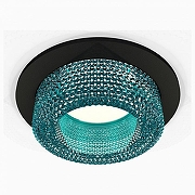 Встраиваемый светильник Ambrella Light XC XC7622023 цвет плафона/подвески Голубой, цвет арматуры Черный