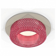 Встраиваемый светильник Ambrella Light XC XC7623022 цвет плафона/подвески Розовый, цвет арматуры Серый