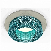 Встраиваемый светильник Ambrella Light XC XC7623023 цвет плафона/подвески Голубой, цвет арматуры Серый