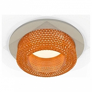 Встраиваемый светильник Ambrella Light XC XC7623024 цвет плафона/подвески Оранжевый, цвет арматуры Серый