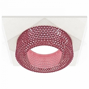 Встраиваемый светильник Ambrella Light XC XC7631022 цвет плафона/подвески Розовый, цвет арматуры Белый