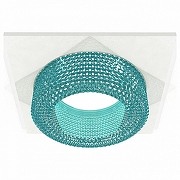 Встраиваемый светильник Ambrella Light XC XC7631023 цвет плафона/подвески Голубой, цвет арматуры Белый