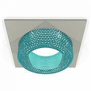 Встраиваемый светильник Ambrella Light XC XC7633023 цвет плафона/подвески Голубой, цвет арматуры Серый