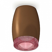 Накладной светильник Ambrella Light XS XS1124010 цвет плафона/подвески Коричневый, Розовый, цвет арматуры Коричневый