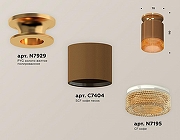 Накладной светильник Ambrella Light XS XS7404122 цвет плафона/подвески Оранжевый, цвет арматуры Золото-2