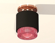 Накладной светильник Ambrella Light XS XS7511142 цвет плафона/подвески Розовый, Черный, цвет арматуры Бронза-1