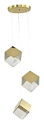 Подвесной светильник Zortes Ice Cube ZRS.1005.03 цвет плафона/подвески Золото, цвет арматуры Золото