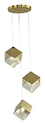 Подвесной светильник Zortes Ice Cube ZRS.1005.03 цвет плафона/подвески Золото, цвет арматуры Золото-1