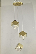 Подвесной светильник Zortes Ice Cube ZRS.1005.03 цвет плафона/подвески Золото, цвет арматуры Золото-3