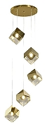 Подвесной светильник Zortes Ice Cube ZRS.1005.05 цвет плафона/подвески Золото, цвет арматуры Золото-1