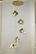 Подвесной светильник Zortes Ice Cube ZRS.1005.05 цвет плафона/подвески Золото, цвет арматуры Золото-3