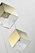 Подвесной светильник Zortes Ice Cube ZRS.1005.05 цвет плафона/подвески Золото, цвет арматуры Золото-8