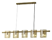 Подвесной светильник Zortes Rony ZRS.1200.05 цвет плафона/подвески Коньячный, цвет арматуры Латунь-1