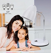 Настольная лампа офисная Эра N116 Б0047200 цвет плафона/подвески Белый, цвет арматуры Белый, Хром-5