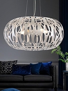 Подвесной светильник Rivoli Meike Б0047924 цвет плафона/подвески Серебро, цвет арматуры Белый-9