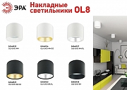 Накладной светильник Эра OL8 GX53 BK/GD Б0048539 цвет плафона/подвески Золото, Черный, цвет арматуры Черный-2