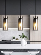 Подвесной светильник Rivoli Klara Б0050850 цвет плафона/подвески Белый, Дымчатый, цвет арматуры Жемчужный, Черный, Никель-7