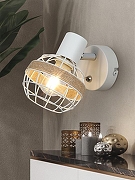 Бра Rivoli Anselma Б0051974 цвет плафона/подвески Белый, Коричневый, цвет арматуры Белый, Хром-6