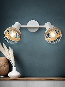 Спот Rivoli Anselma Б0051975 цвет плафона/подвески Белый, Коричневый, цвет арматуры Белый, Хром-9