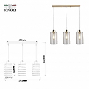 Подвесной светильник Rivoli Malice Б0054878 цвет плафона/подвески Прозрачный, цвет арматуры Золото-4