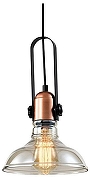 Подвесной светильник Rivoli Leila Б0055026 цвет плафона/подвески Прозрачный, цвет арматуры Медь