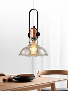 Подвесной светильник Rivoli Leila Б0055026 цвет плафона/подвески Прозрачный, цвет арматуры Медь-3