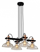 Подвесной светильник Rivoli Leila Б0055028 цвет плафона/подвески Прозрачный, цвет арматуры Золото-1