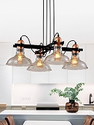 Подвесной светильник Rivoli Leila Б0055028 цвет плафона/подвески Прозрачный, цвет арматуры Золото-3