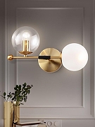 Бра Rivoli Darlene Б0055499 цвет плафона/подвески Белый, Прозрачный, цвет арматуры Латунь-2