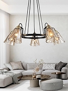 Подвесной светильник Rivoli Cathy Б0055513 цвет плафона/подвески Тонированный, цвет арматуры Латунь, Черный-3