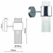 Бра Rivoli Deborah Б0055530 цвет плафона/подвески Прозрачный, цвет арматуры Хром-3