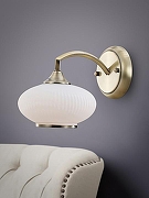 Бра Rivoli Avarice Б0055607 цвет плафона/подвески Белый, цвет арматуры Бронза-2