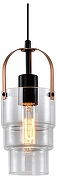 Подвесной светильник Rivoli Christina Б0057926 цвет плафона/подвески Прозрачный, цвет арматуры Медь, Черный