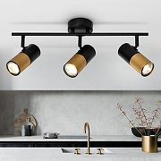 Спот Rivoli Belladonna Б0057932 цвет плафона/подвески Золото, Черный, цвет арматуры Черный-3