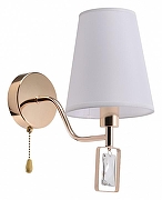 Бра Rivoli Cristal Б0062119 цвет плафона/подвески Белый, Прозрачный, цвет арматуры Золото