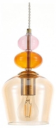 Подвесной светильник Rivoli Corina Б0066461 цвет плафона/подвески Янтарный, цвет арматуры Медь