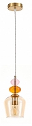 Подвесной светильник Rivoli Corina Б0066461 цвет плафона/подвески Янтарный, цвет арматуры Медь-1