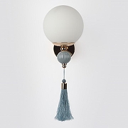 Бра Rivoli Cosmina Б0066504 цвет плафона/подвески Белый, Голубой, цвет арматуры Золото-2