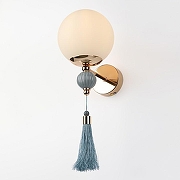 Бра Rivoli Cosmina Б0066504 цвет плафона/подвески Белый, Голубой, цвет арматуры Золото-4