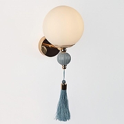 Бра Rivoli Cosmina Б0066504 цвет плафона/подвески Белый, Голубой, цвет арматуры Золото-5