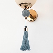 Бра Rivoli Cosmina Б0066504 цвет плафона/подвески Белый, Голубой, цвет арматуры Золото-6