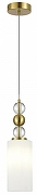 Подвесной светильник Rivoli Antonella Б0068046 цвет плафона/подвески Белый, цвет арматуры Латунь, Прозрачный-1