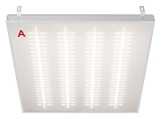 Светильник для потолка Армстронг WoltaSTD ДВО12-36-042-4К цвет плафона/подвески Прозрачный, цвет арматуры Белый