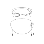 Накладной светильник Wolta ДПБ06-60-012 цвет плафона/подвески Белый, цвет арматуры Белый-1