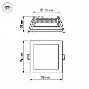 Встраиваемый светильник Arlight Lt-s96 014934 цвет плафона/подвески Белый, цвет арматуры Белый-4
